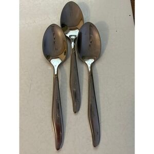 Vintage Mar‎ Crest Citation MCM Flatware, 3 Teaspoons, Atomic Starburst, 3 Stars